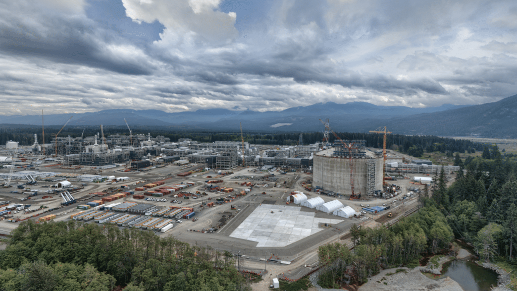 The LNG facility in Kitimat, BC, under construction.