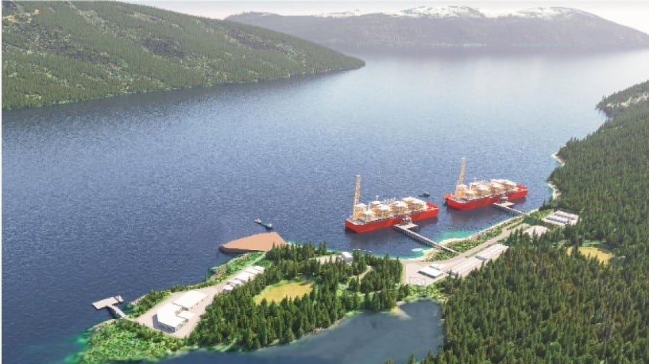 Rendering of the proposed Ksi Lisims LNG site