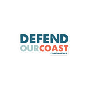 a "Defend Our Coast" logo